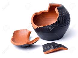 Broken Antique Clay Pot On A White Background Stock Photo, Picture And  Royalty Free Image. Image 7542747.