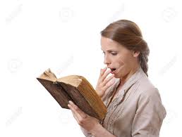 Yawning Girl Reading A Boring Book Stock Photo, Picture And Royalty Free  Image. Image 19559231.