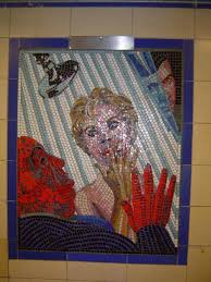 Mosaic of Hitchcock's "Psycho" famous shower scene. | Hitchcock, Mosaic, Art