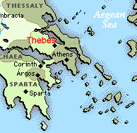 Oedipus: Map of Thebes and Corinth